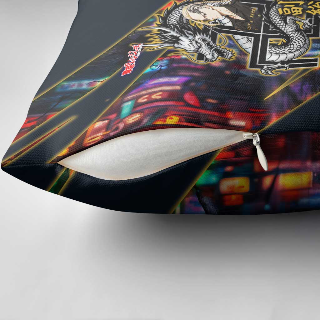 Ryuguji Ken Draken Pillow Cover Neon Dragon Yakuza Art Style