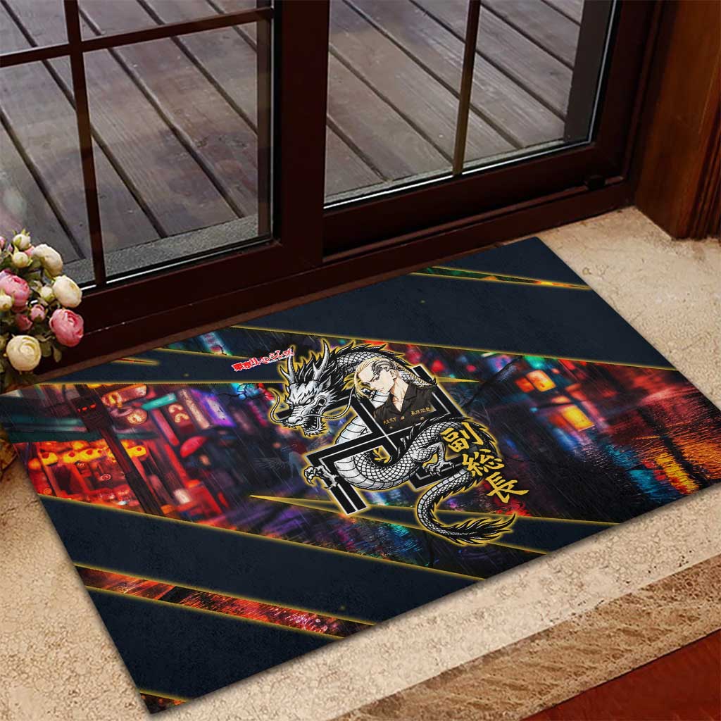 Ryuguji Ken Draken Rubber Doormat Neon Dragon Yakuza Art Style