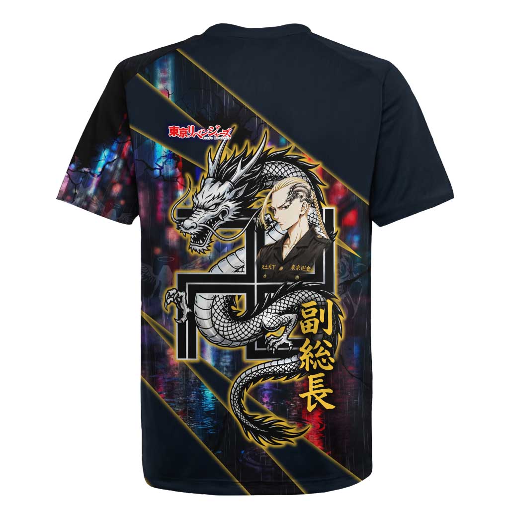 Ryuguji Ken Draken Rugby Jersey Neon Dragon Yakuza Art Style