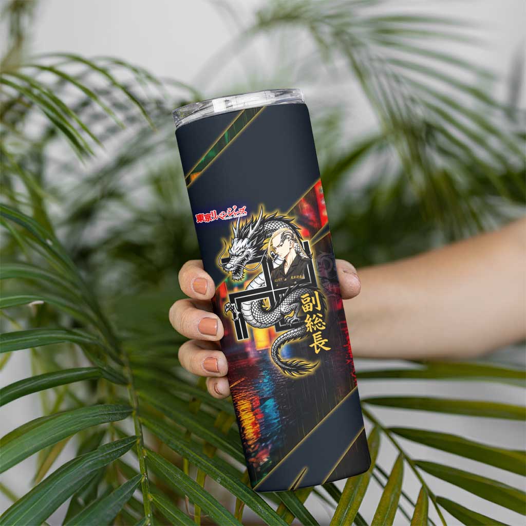 Ryuguji Ken Draken Skinny Tumbler Neon Dragon Yakuza Art Style