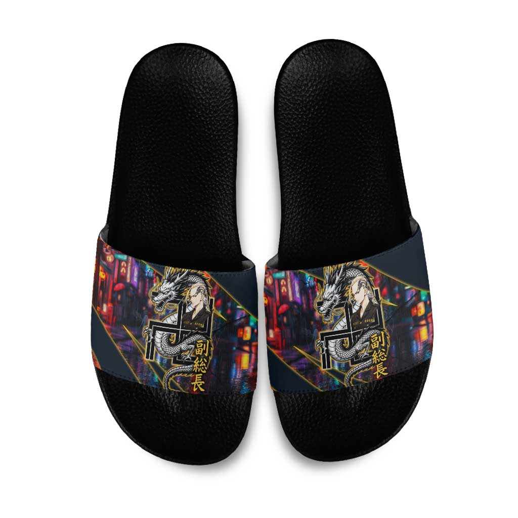 Ryuguji Ken Draken Slide Sandals Neon Dragon Yakuza Art Style