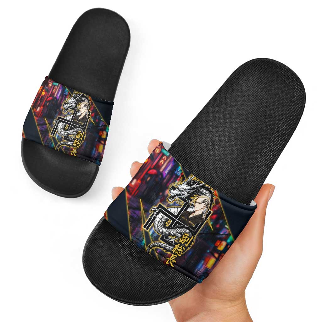 Ryuguji Ken Draken Slide Sandals Neon Dragon Yakuza Art Style