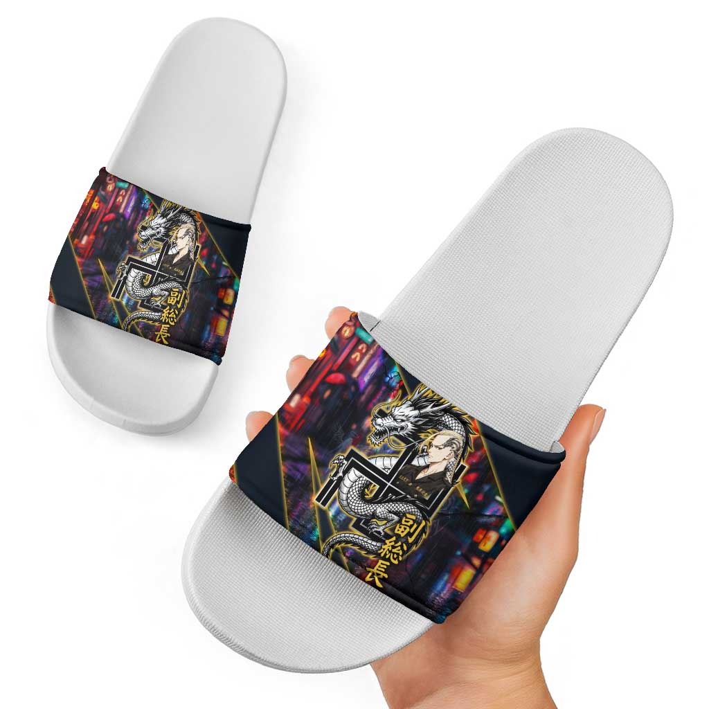 Ryuguji Ken Draken Slide Sandals Neon Dragon Yakuza Art Style