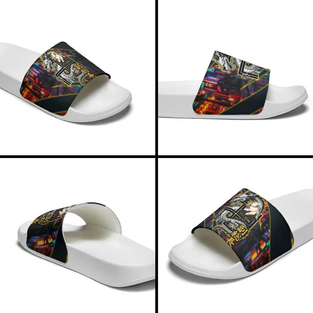 Ryuguji Ken Draken Slide Sandals Neon Dragon Yakuza Art Style