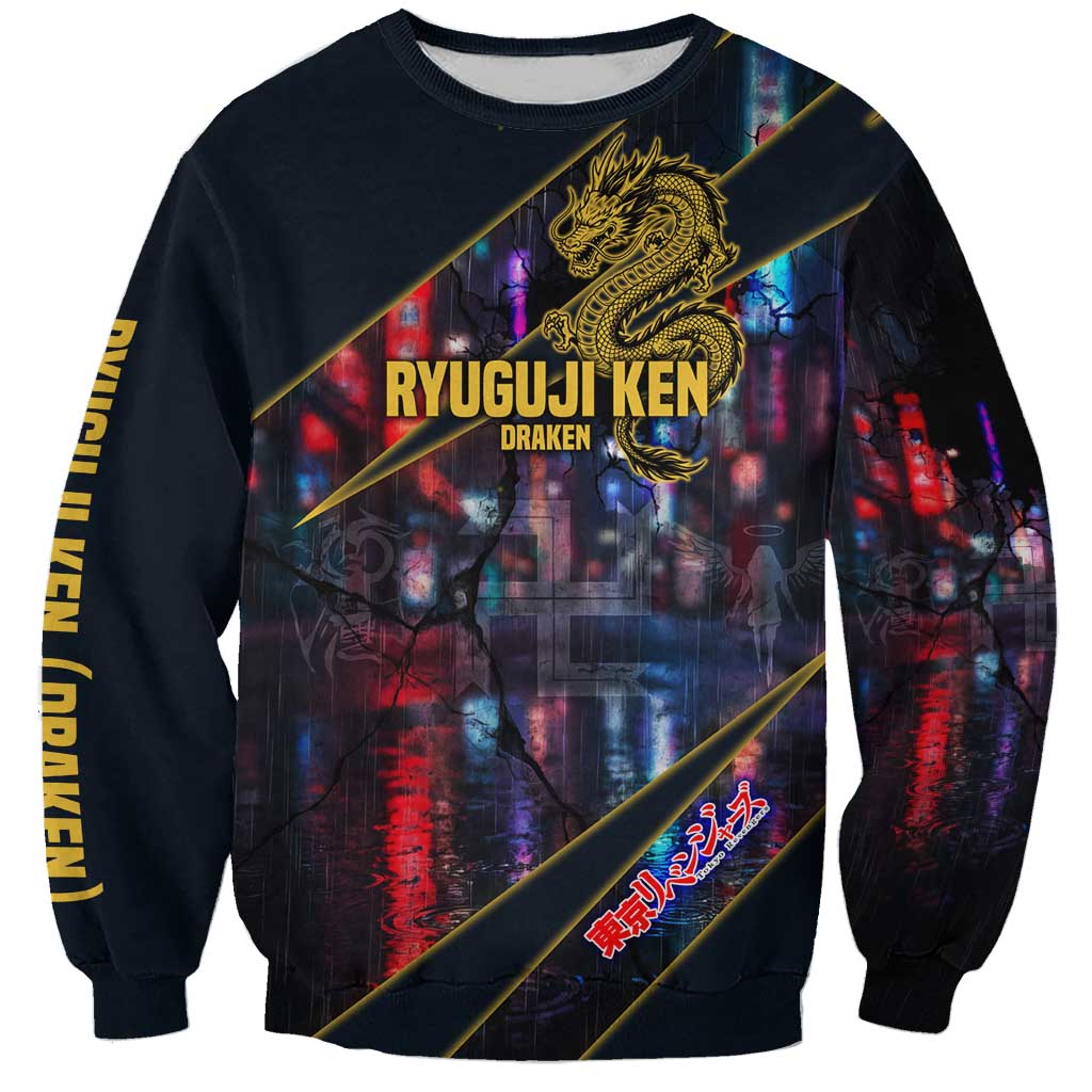 Ryuguji Ken Draken Sweatshirt Neon Dragon Yakuza Art Style