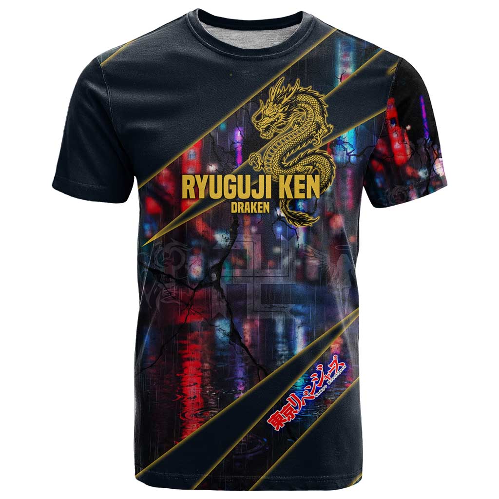Ryuguji Ken Draken T Shirt Neon Dragon Yakuza Art Style