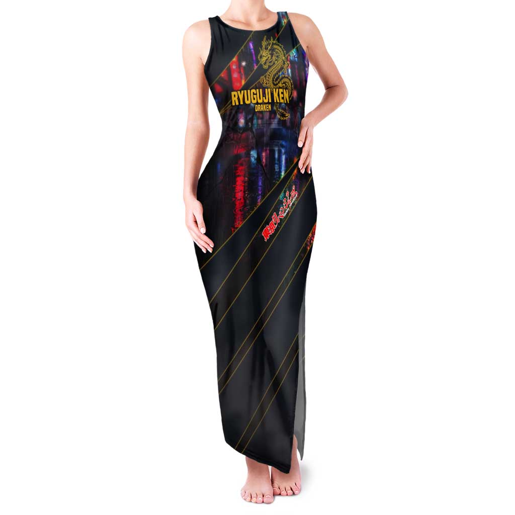 Ryuguji Ken Draken Tank Maxi Dress Neon Dragon Yakuza Art Style