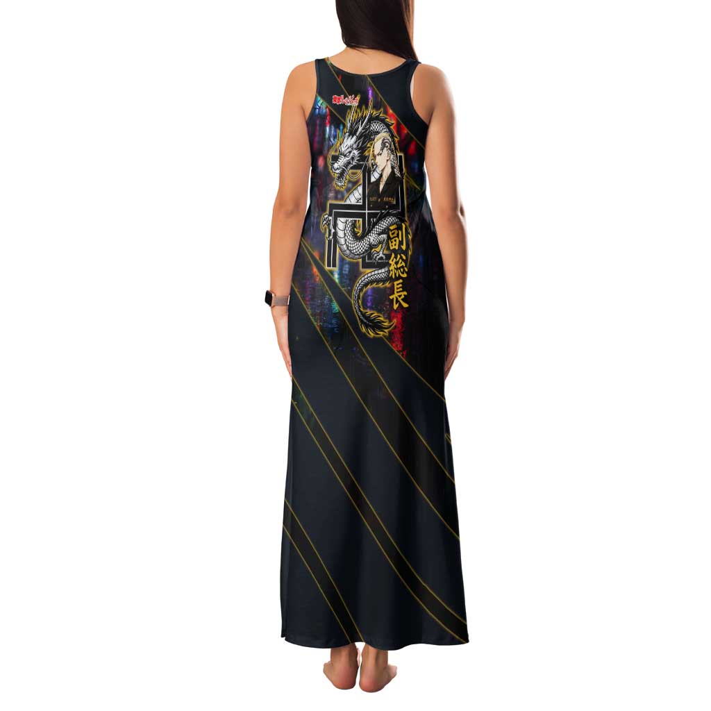 Ryuguji Ken Draken Tank Maxi Dress Neon Dragon Yakuza Art Style
