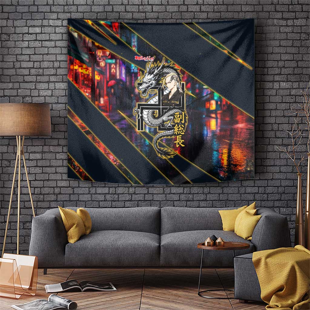 Ryuguji Ken Draken Tapestry Neon Dragon Yakuza Art Style