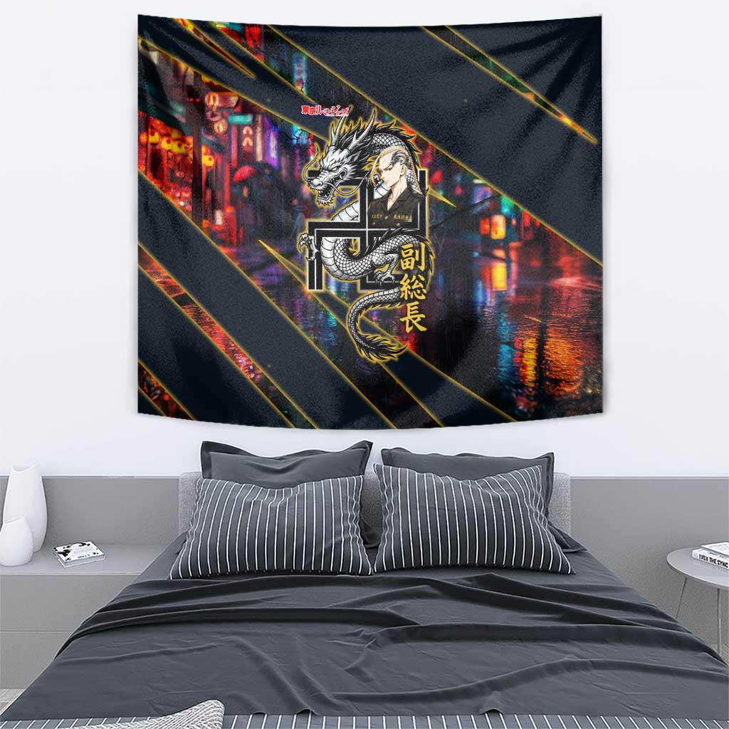 Ryuguji Ken Draken Tapestry Neon Dragon Yakuza Art Style
