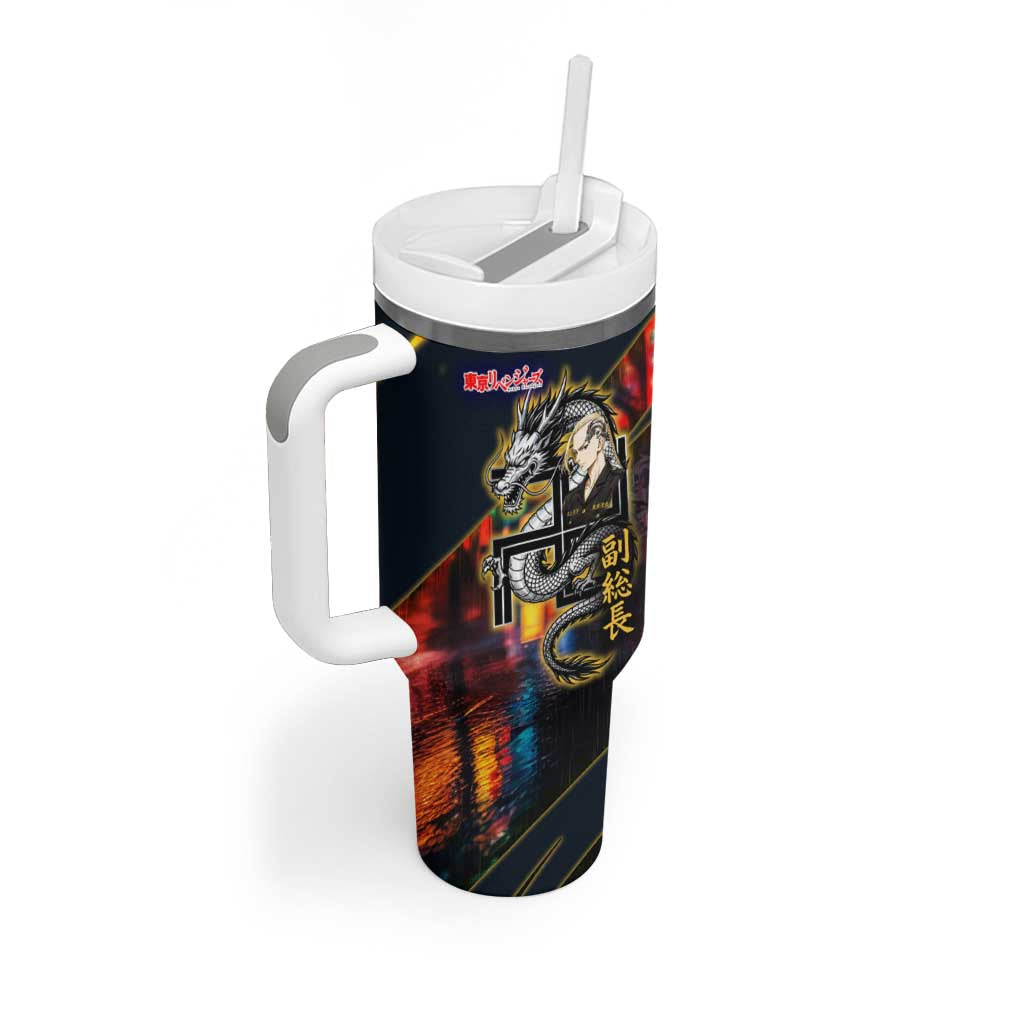 Ryuguji Ken Draken Tumbler With Handle Neon Dragon Yakuza Art Style