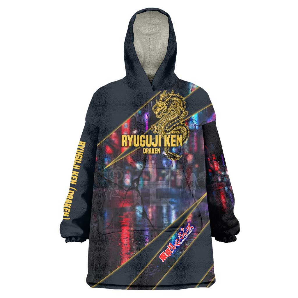 Ryuguji Ken Draken Wearable Blanket Hoodie Neon Dragon Yakuza Art Style