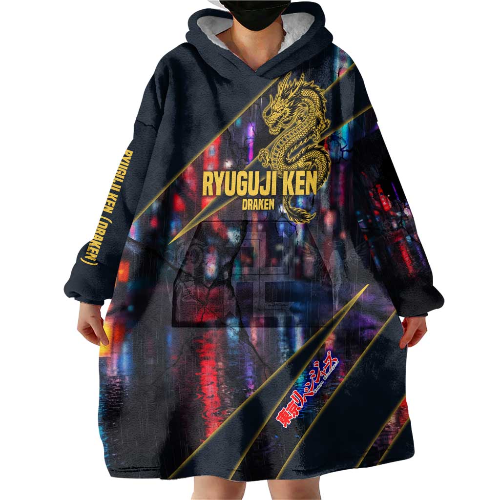 Ryuguji Ken Draken Wearable Blanket Hoodie Neon Dragon Yakuza Art Style