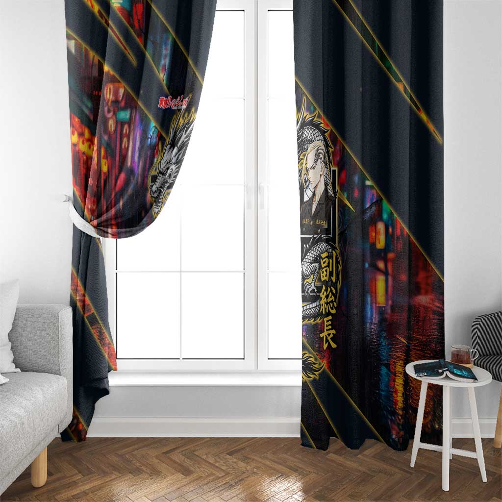 Ryuguji Ken Draken Window Curtain Neon Dragon Yakuza Art Style