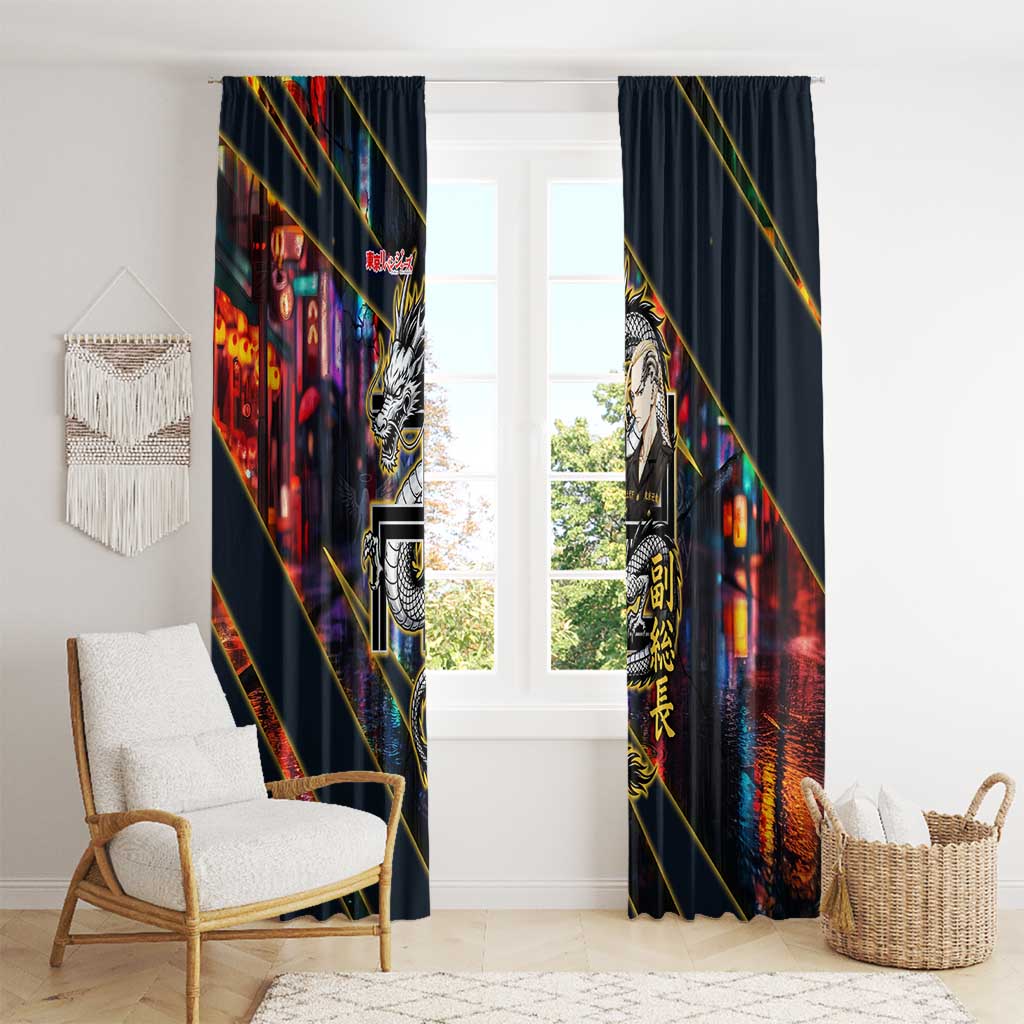 Ryuguji Ken Draken Window Curtain Neon Dragon Yakuza Art Style