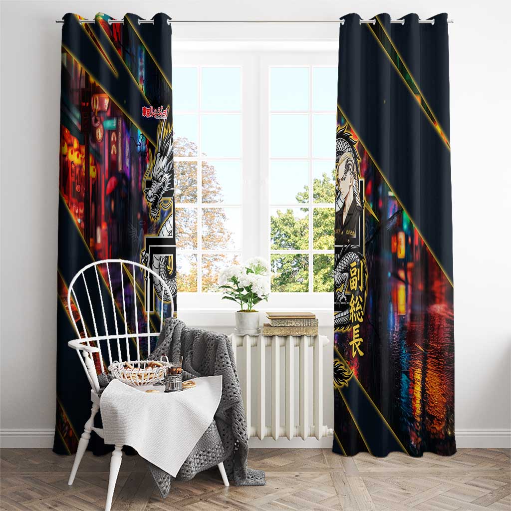 Ryuguji Ken Draken Window Curtain Neon Dragon Yakuza Art Style