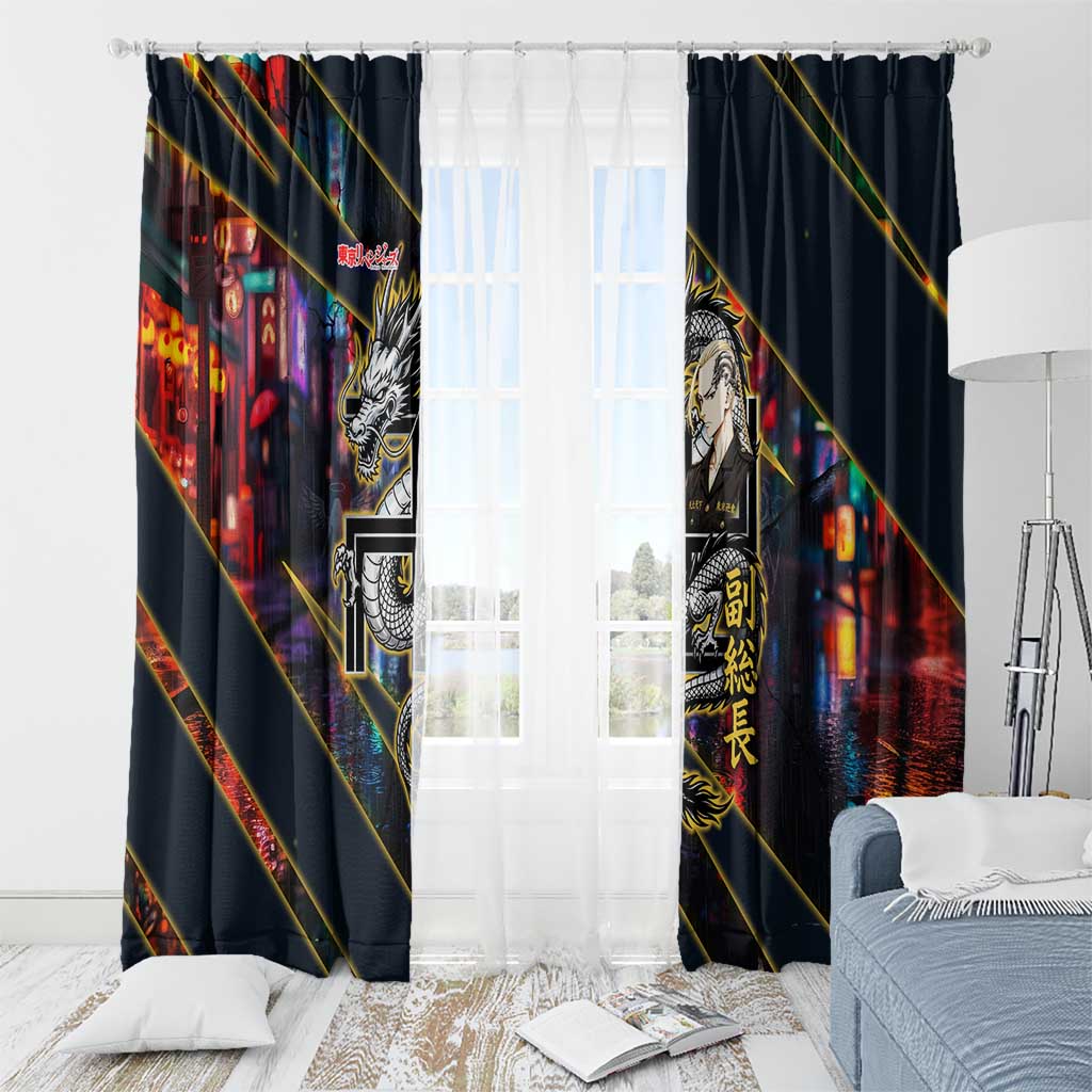 Ryuguji Ken Draken Window Curtain Neon Dragon Yakuza Art Style