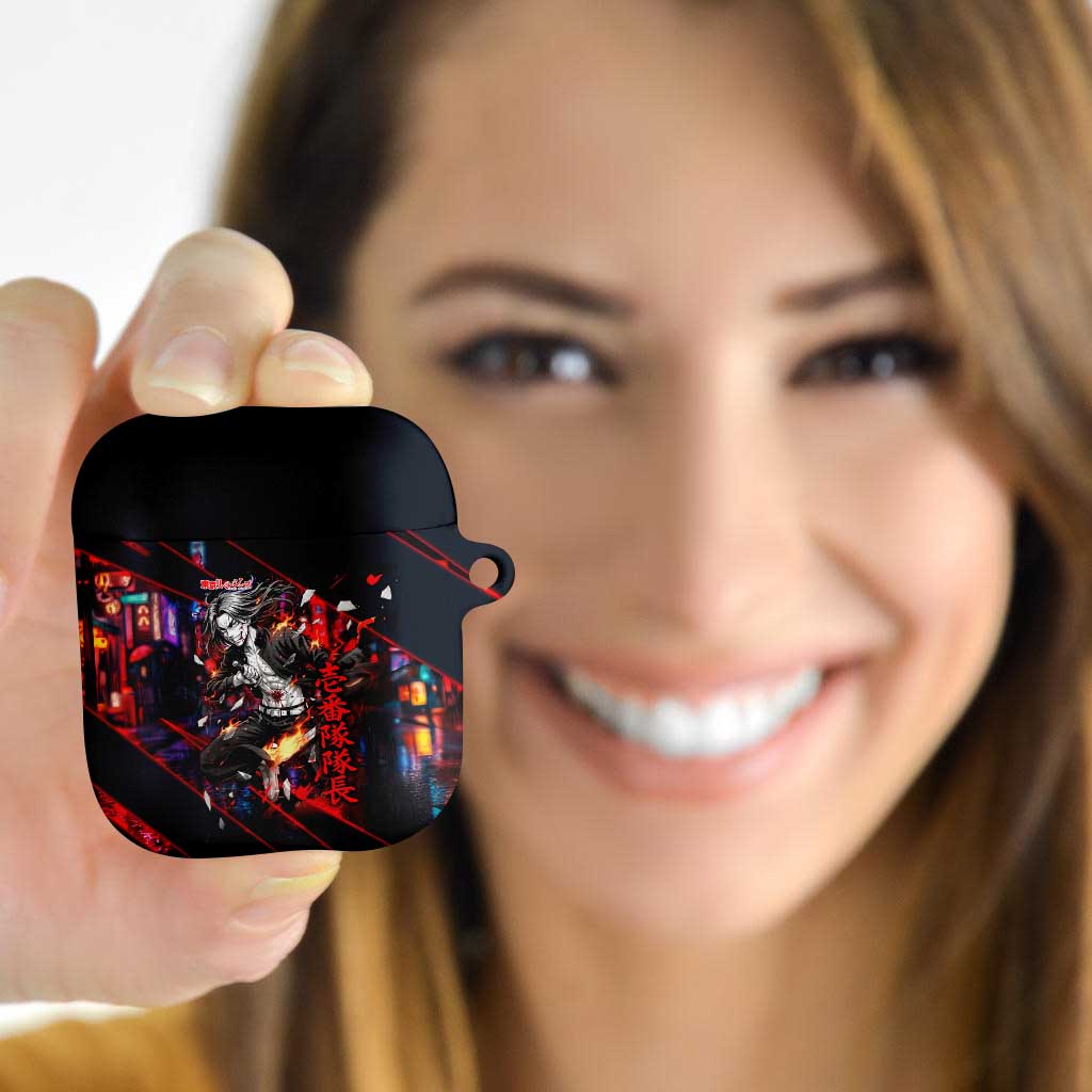 Baji Keisuke Chifuyu Matsuno AirPods Case Dark Neon Street Fight Art Style