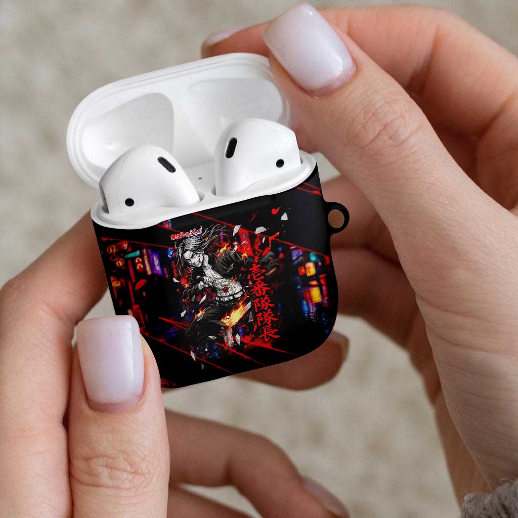 Baji Keisuke Chifuyu Matsuno AirPods Case Dark Neon Street Fight Art Style