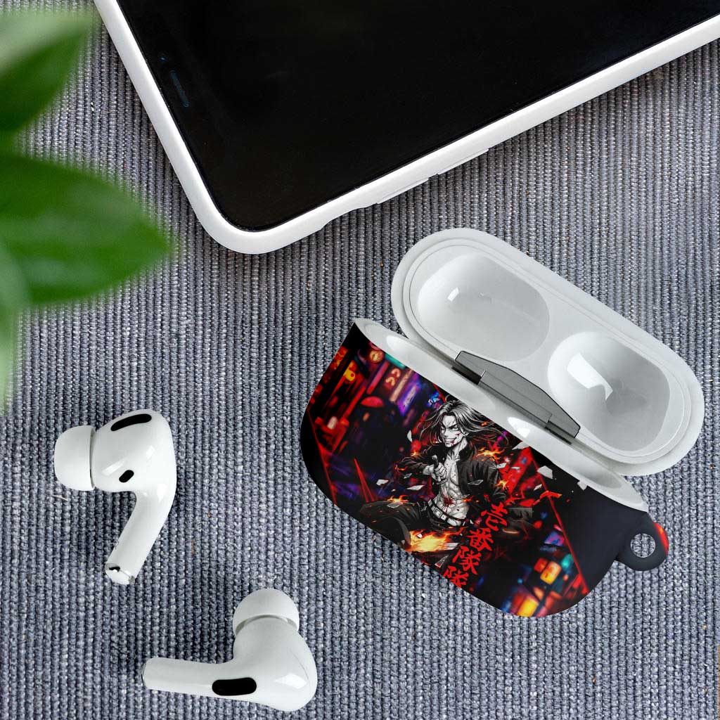 Baji Keisuke Chifuyu Matsuno AirPods Case Dark Neon Street Fight Art Style