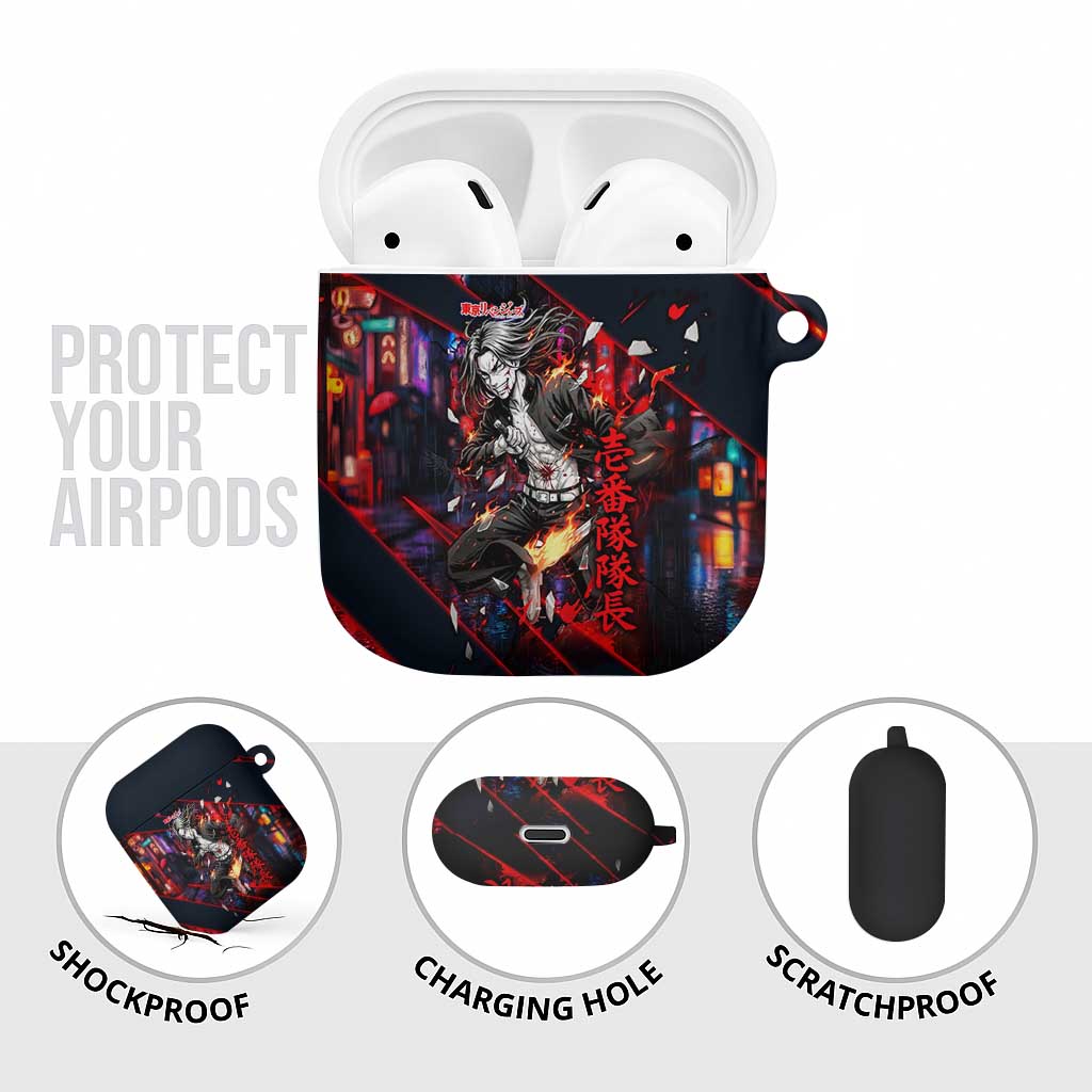 Baji Keisuke Chifuyu Matsuno AirPods Case Dark Neon Street Fight Art Style