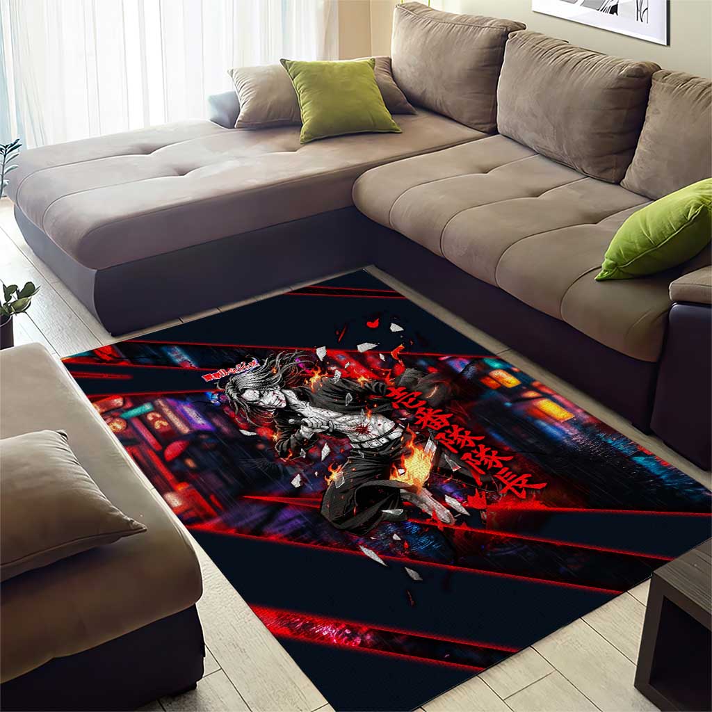 Baji Keisuke Chifuyu Matsuno Area Rug Dark Neon Street Fight Art Style