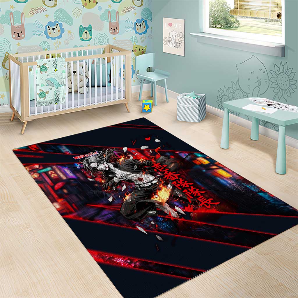Baji Keisuke Chifuyu Matsuno Area Rug Dark Neon Street Fight Art Style