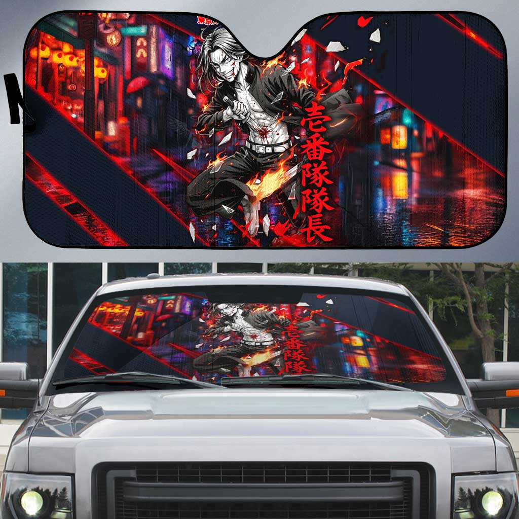 Baji Keisuke Chifuyu Matsuno Auto Sun Shade Dark Neon Street Fight Art Style