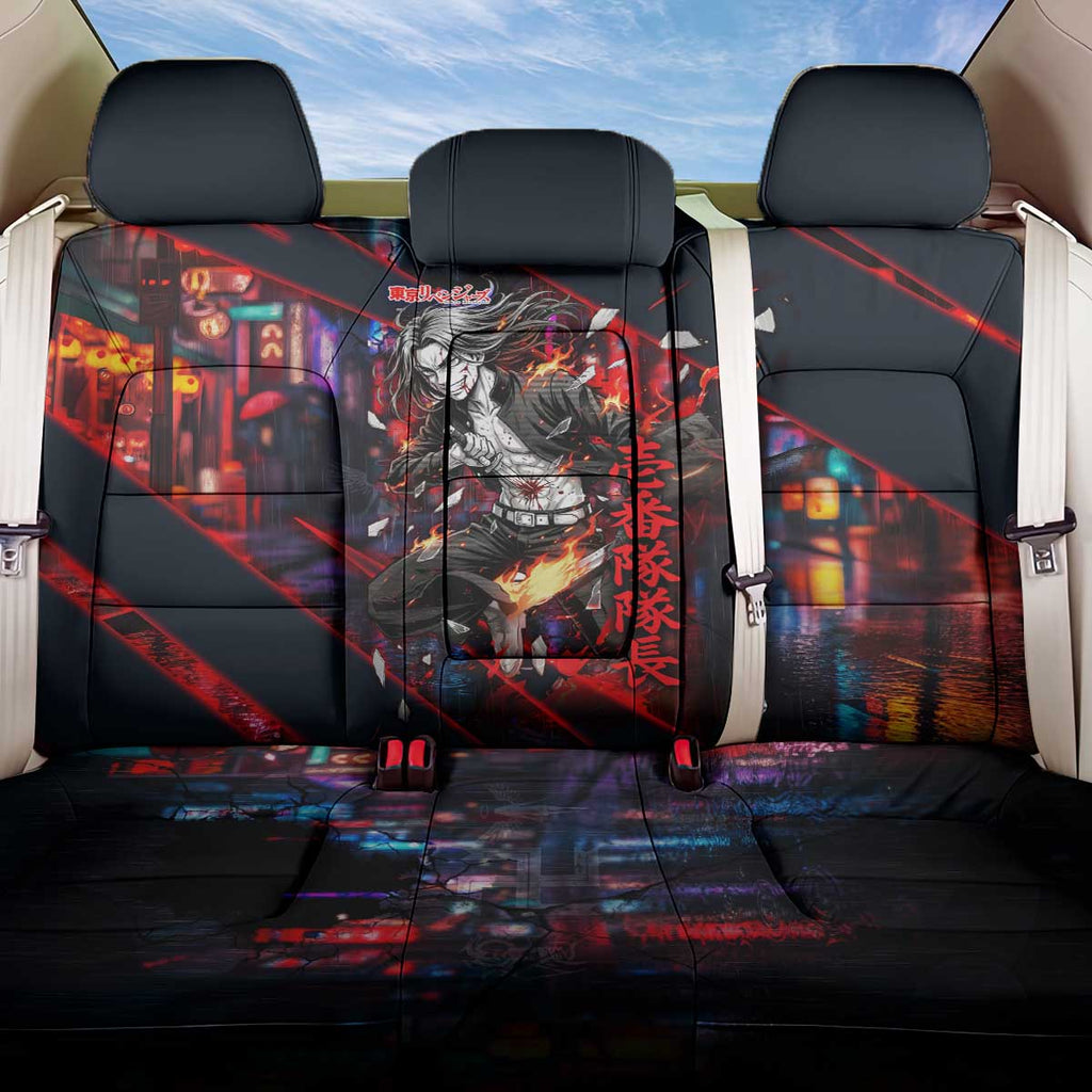 Baji Keisuke Chifuyu Matsuno Back Car Seat Cover Dark Neon Street Fight Art Style