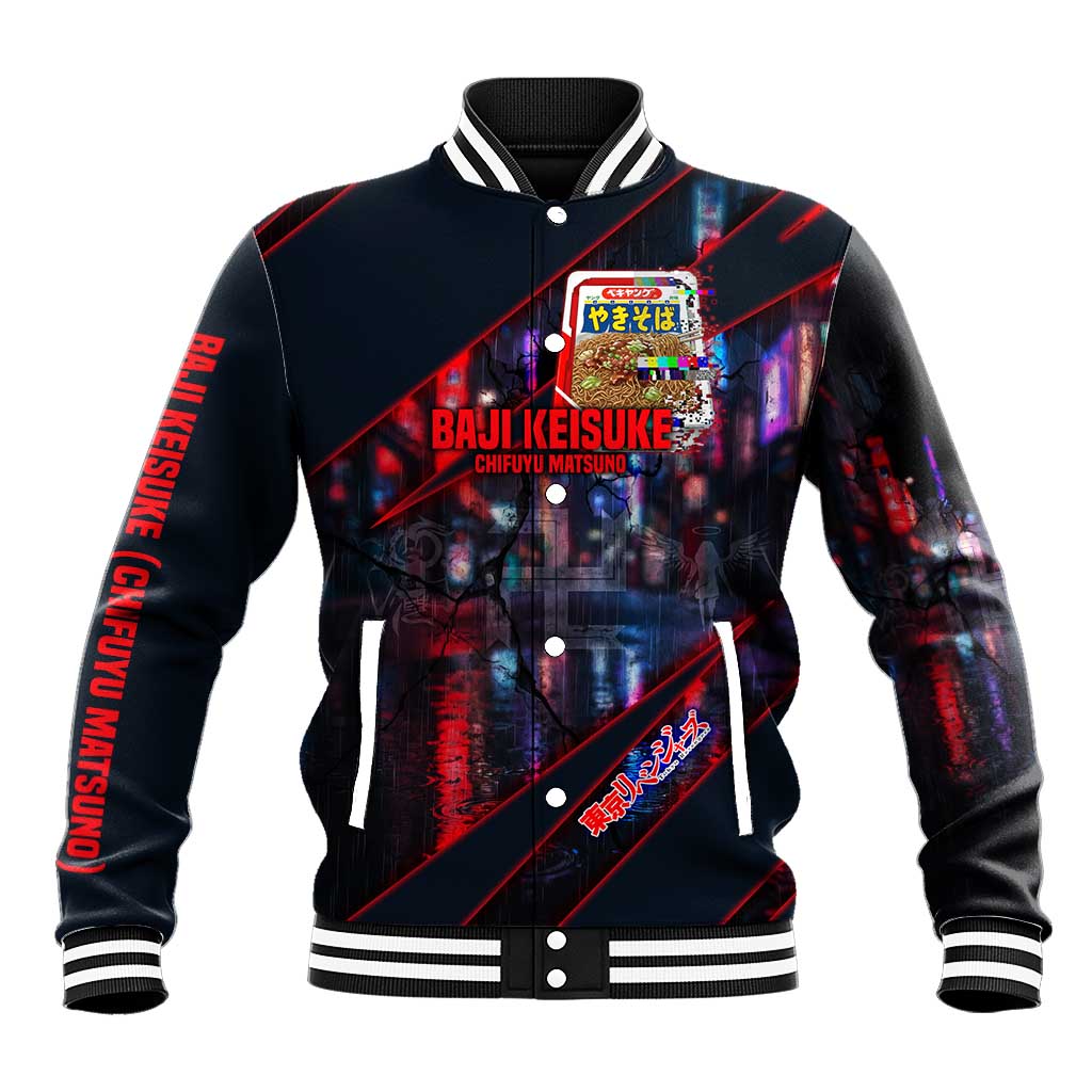 Baji Keisuke Chifuyu Matsuno Baseball Jacket Dark Neon Street Fight Art Style