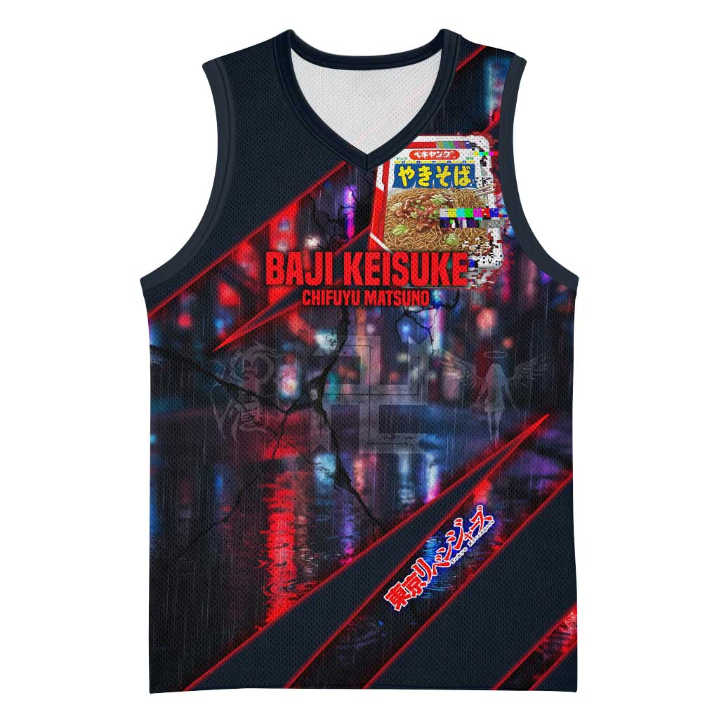 Baji Keisuke Chifuyu Matsuno Basketball Jersey Dark Neon Street Fight Art Style