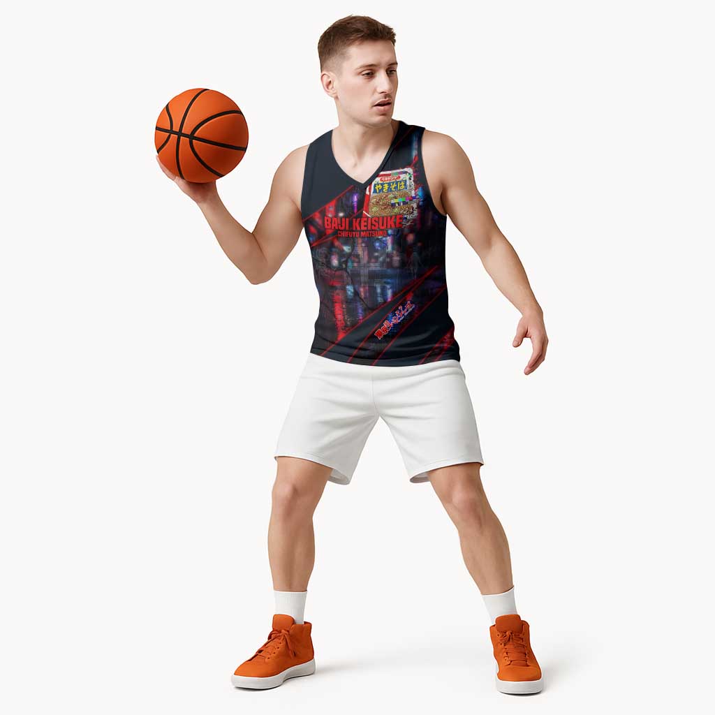 Baji Keisuke Chifuyu Matsuno Basketball Jersey Dark Neon Street Fight Art Style