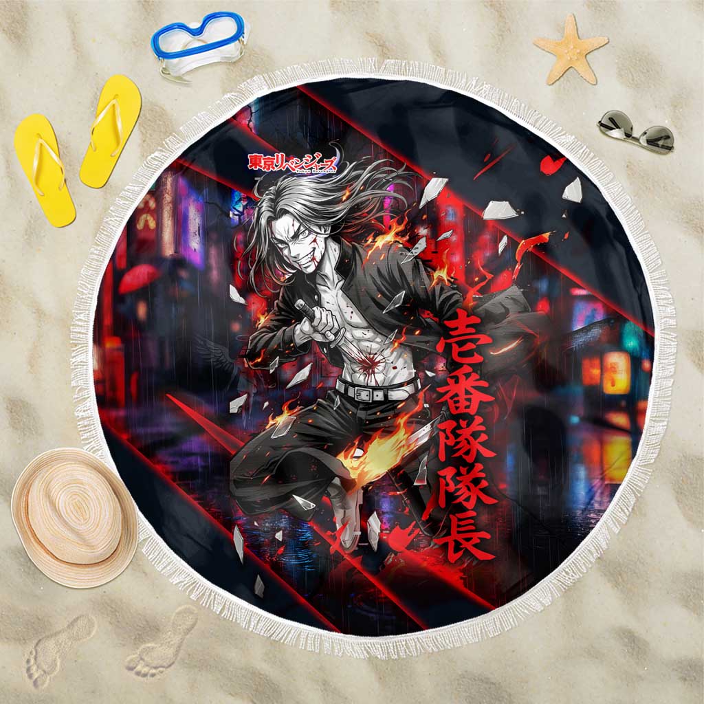 Baji Keisuke Chifuyu Matsuno Beach Blanket Dark Neon Street Fight Art Style