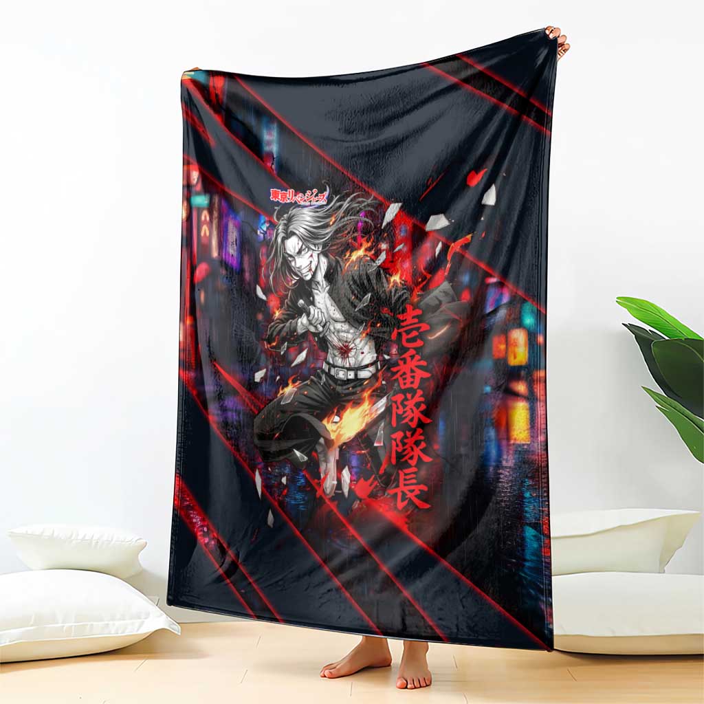 Baji Keisuke Chifuyu Matsuno Blanket Dark Neon Street Fight Art Style