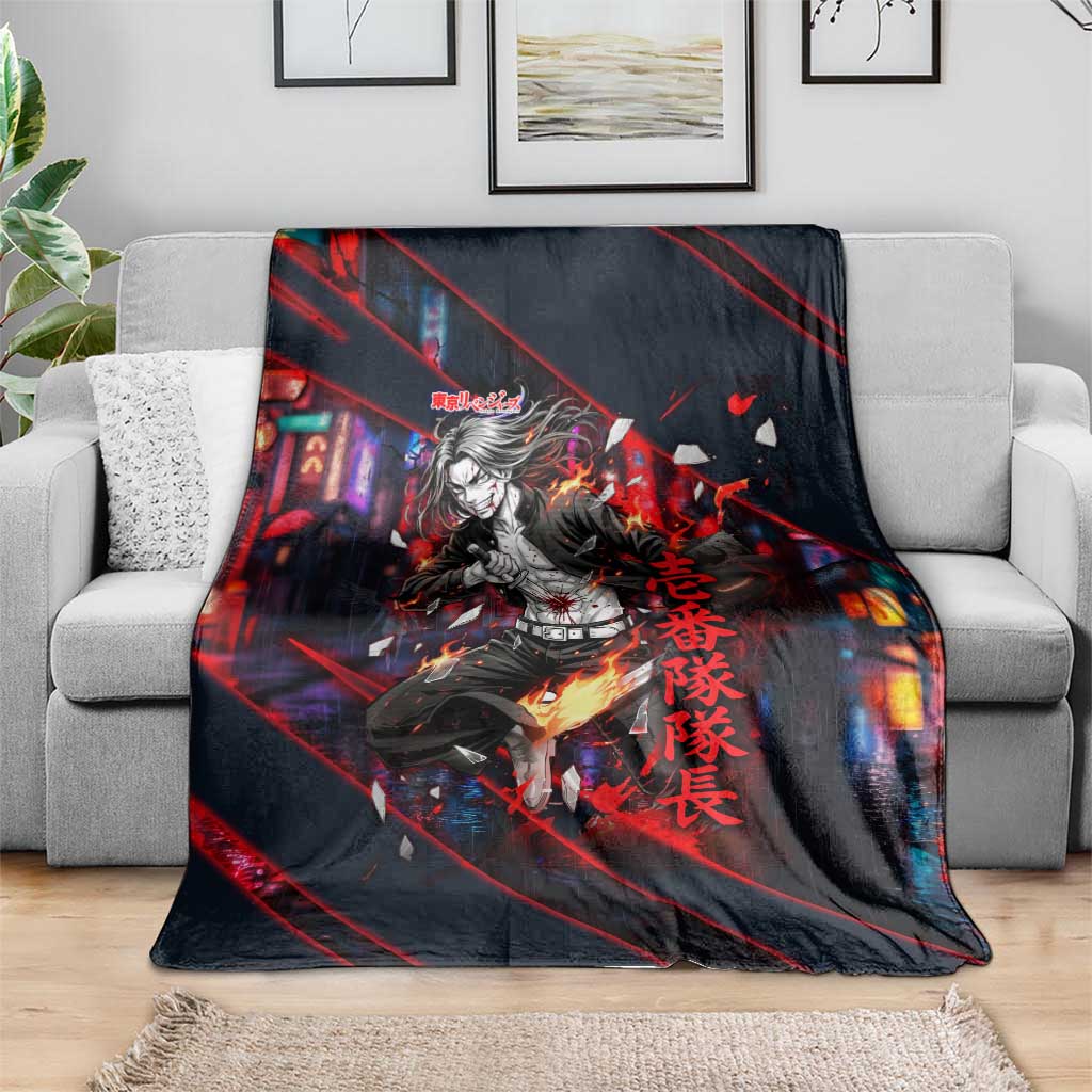 Baji Keisuke Chifuyu Matsuno Blanket Dark Neon Street Fight Art Style