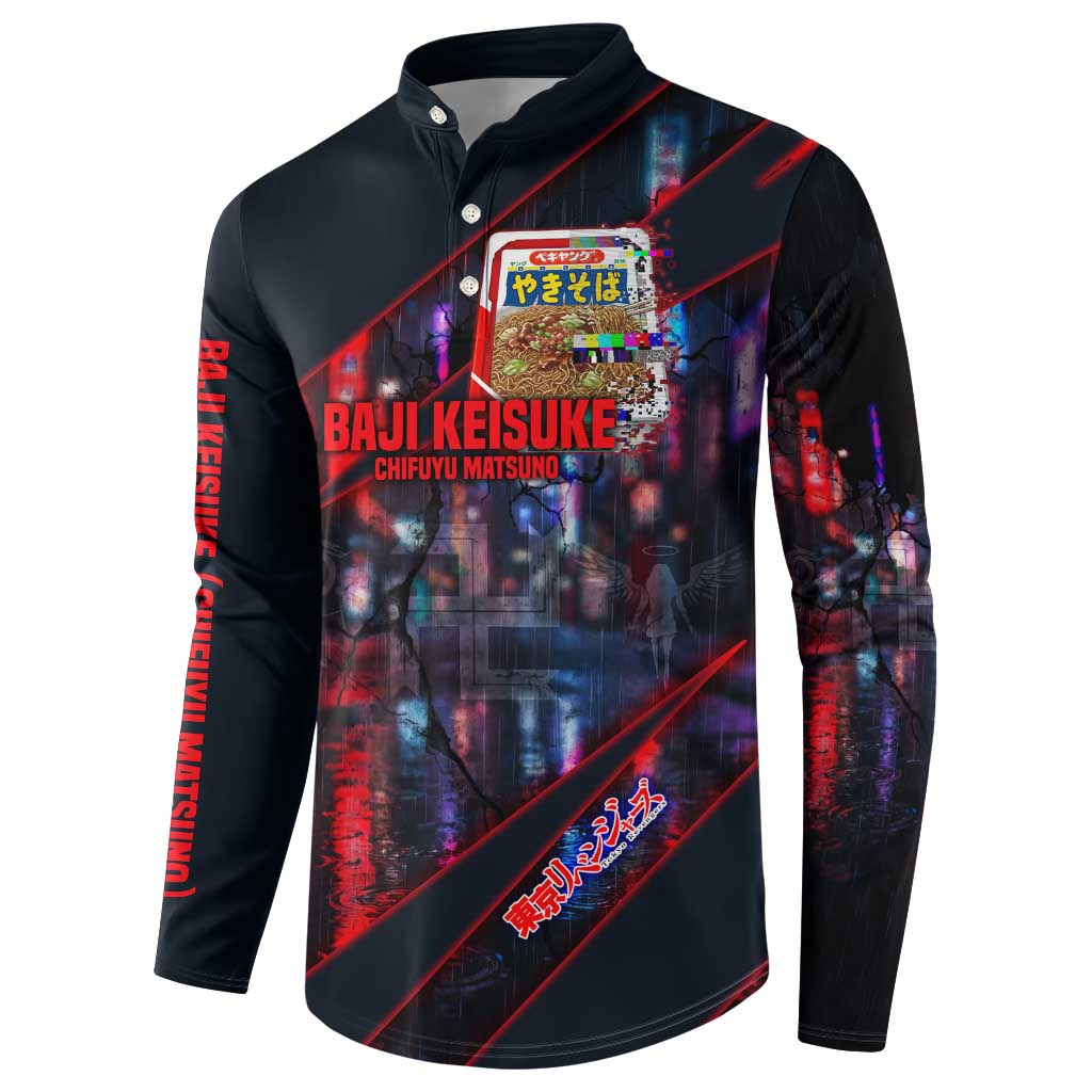 Baji Keisuke Chifuyu Matsuno Button Sweatshirt Dark Neon Street Fight Art Style