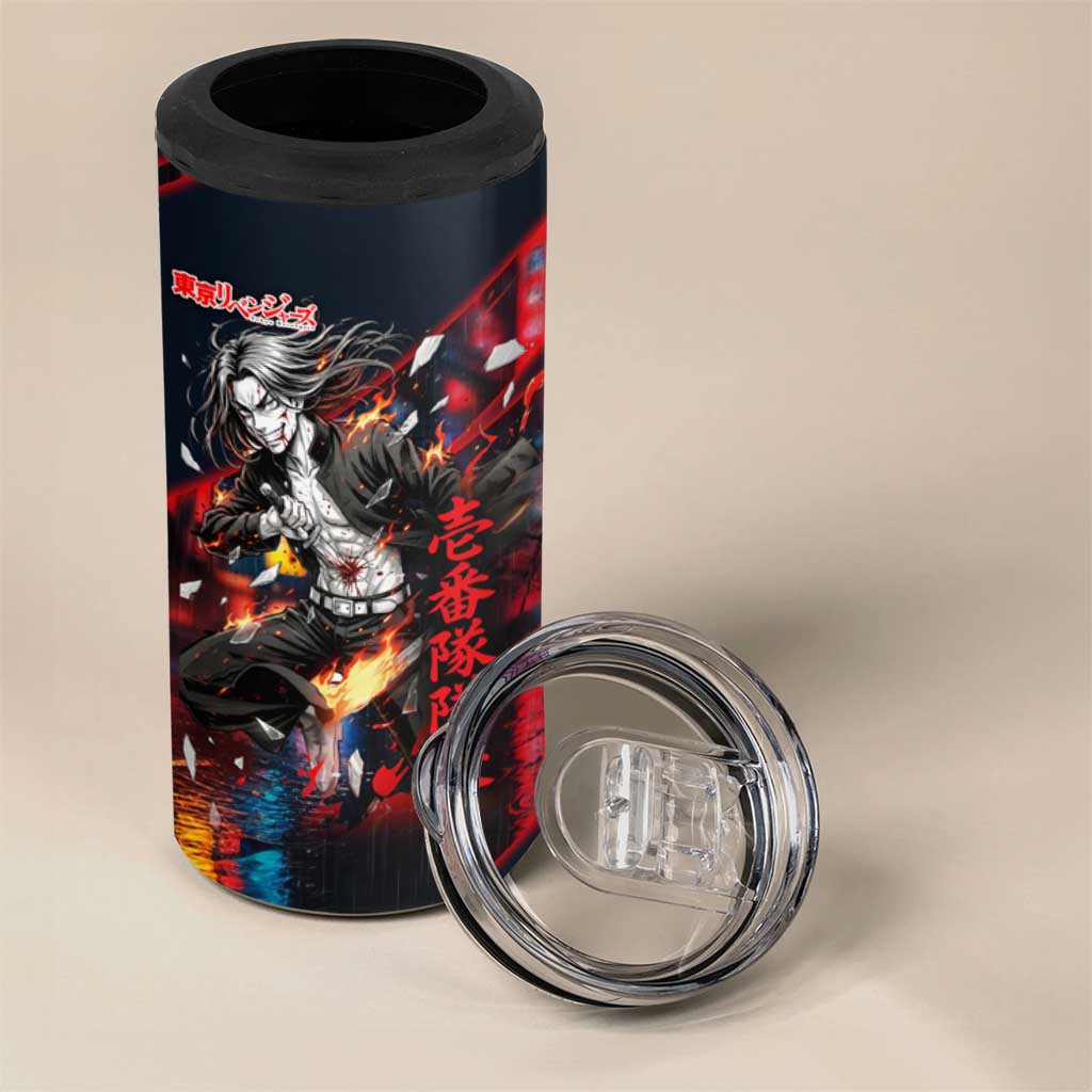 Baji Keisuke Chifuyu Matsuno 4 in 1 Can Cooler Tumbler Dark Neon Street Fight Art Style