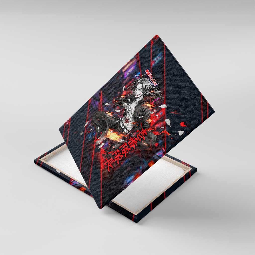 Baji Keisuke Chifuyu Matsuno Canvas Wall Art Dark Neon Street Fight Art Style