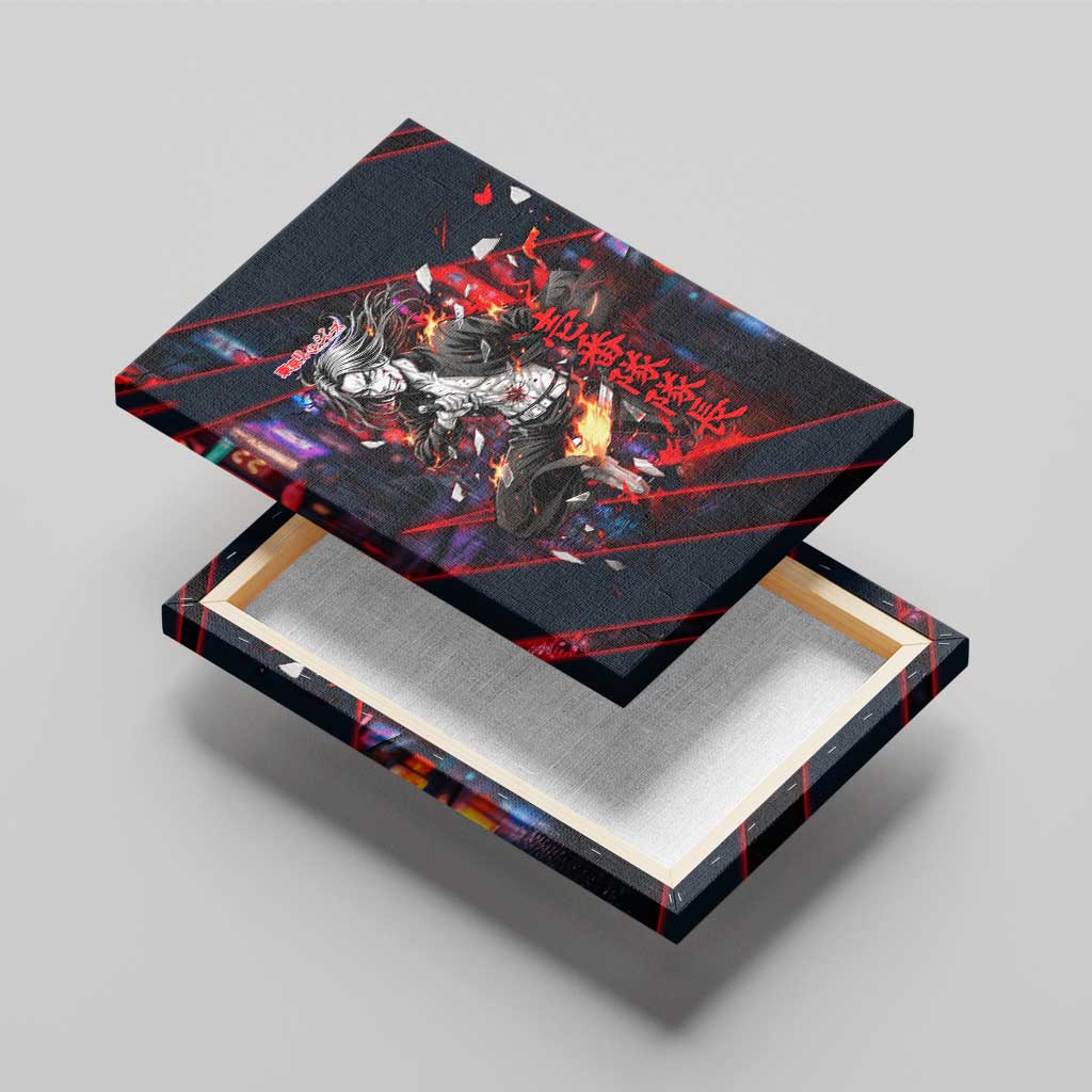 Baji Keisuke Chifuyu Matsuno Canvas Wall Art Dark Neon Street Fight Art Style