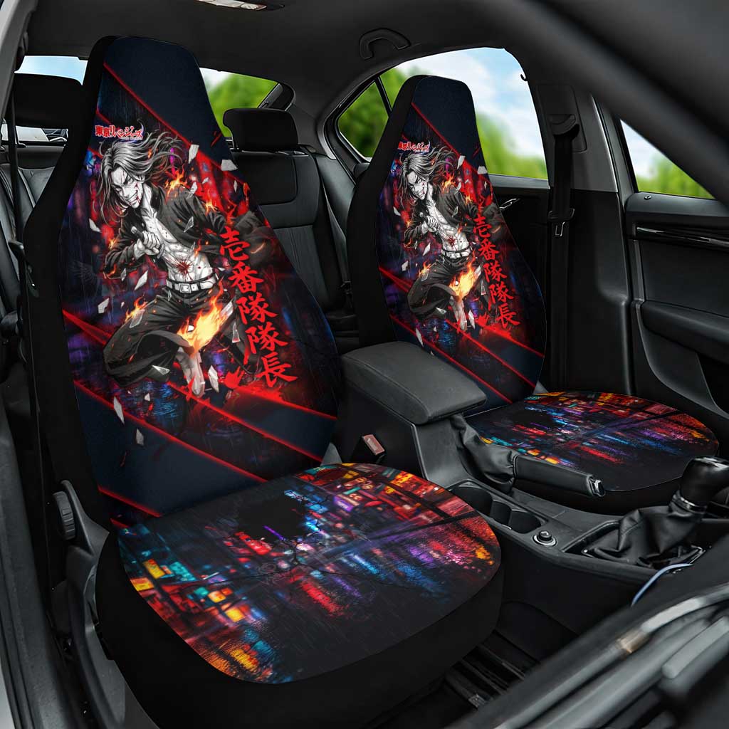 Baji Keisuke Chifuyu Matsuno Car Seat Cover Dark Neon Street Fight Art Style