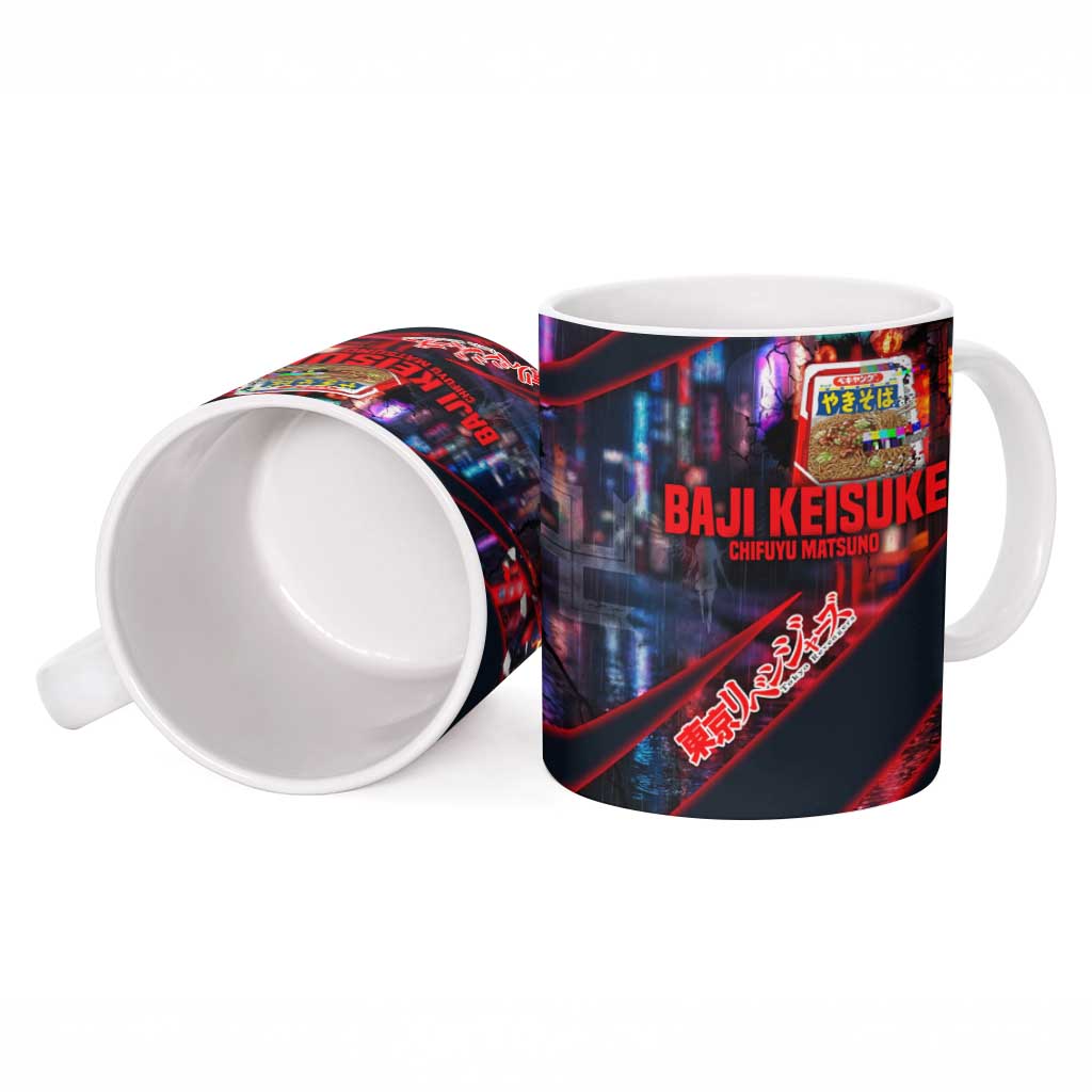 Baji Keisuke Chifuyu Matsuno Ceramic Mug Dark Neon Street Fight Art Style