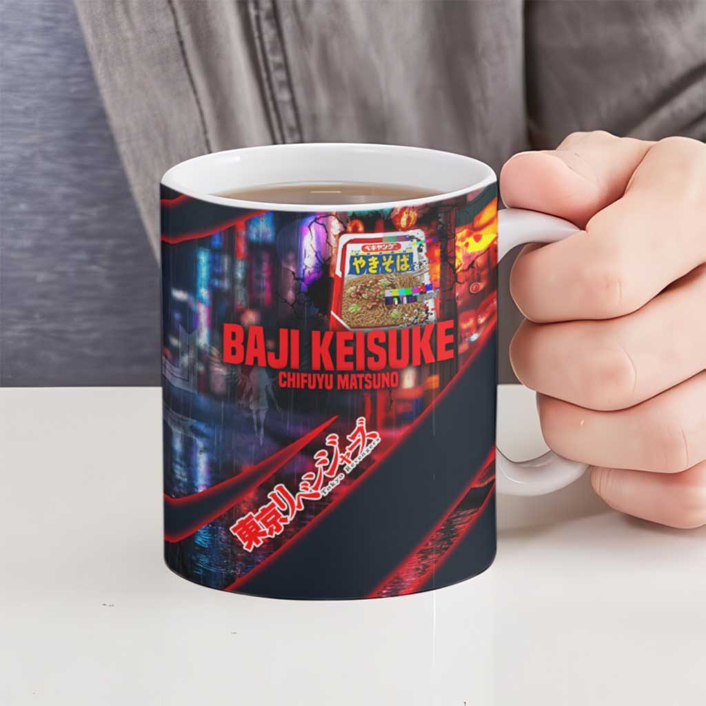 Baji Keisuke Chifuyu Matsuno Ceramic Mug Dark Neon Street Fight Art Style