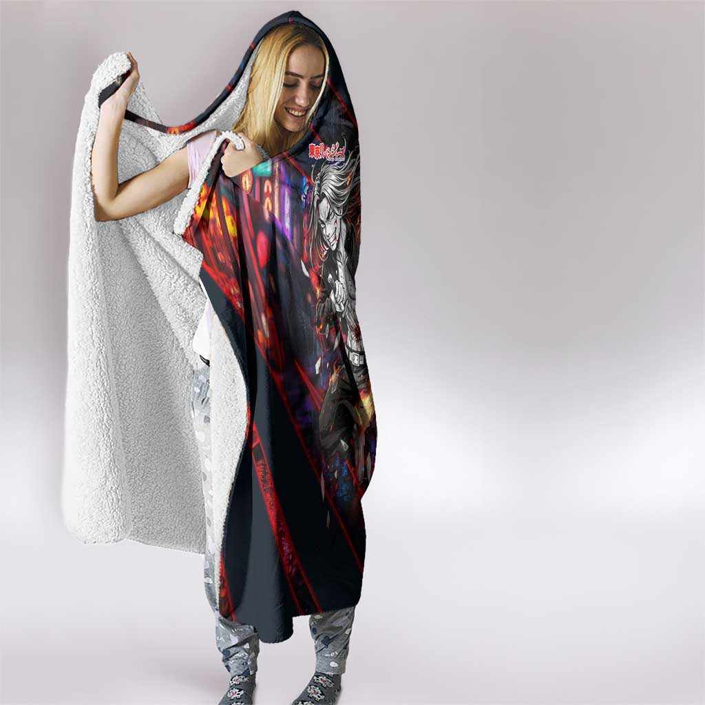 Baji Keisuke Chifuyu Matsuno Hooded Blanket Dark Neon Street Fight Art Style