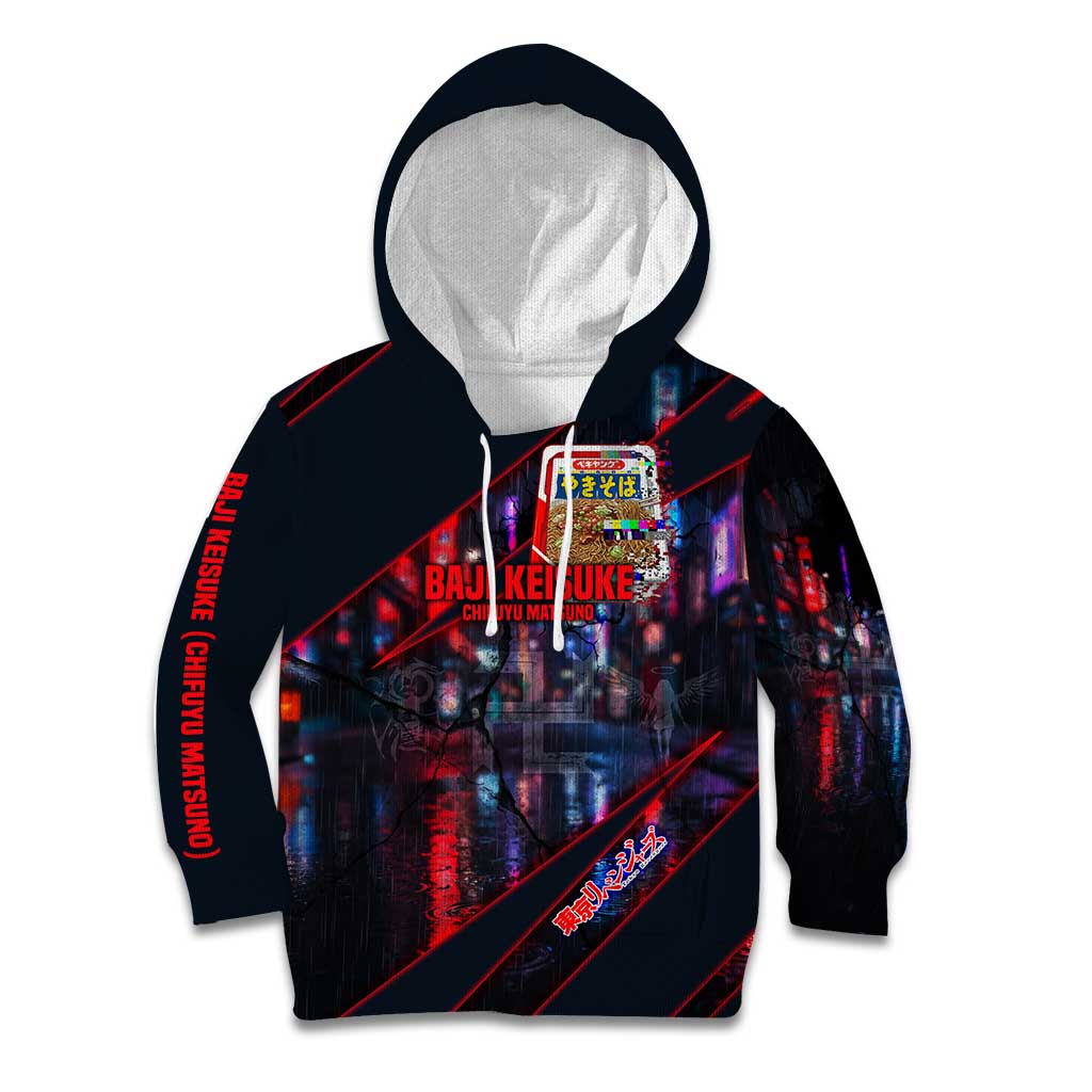Baji Keisuke Chifuyu Matsuno Kid Hoodie Dark Neon Street Fight Art Style