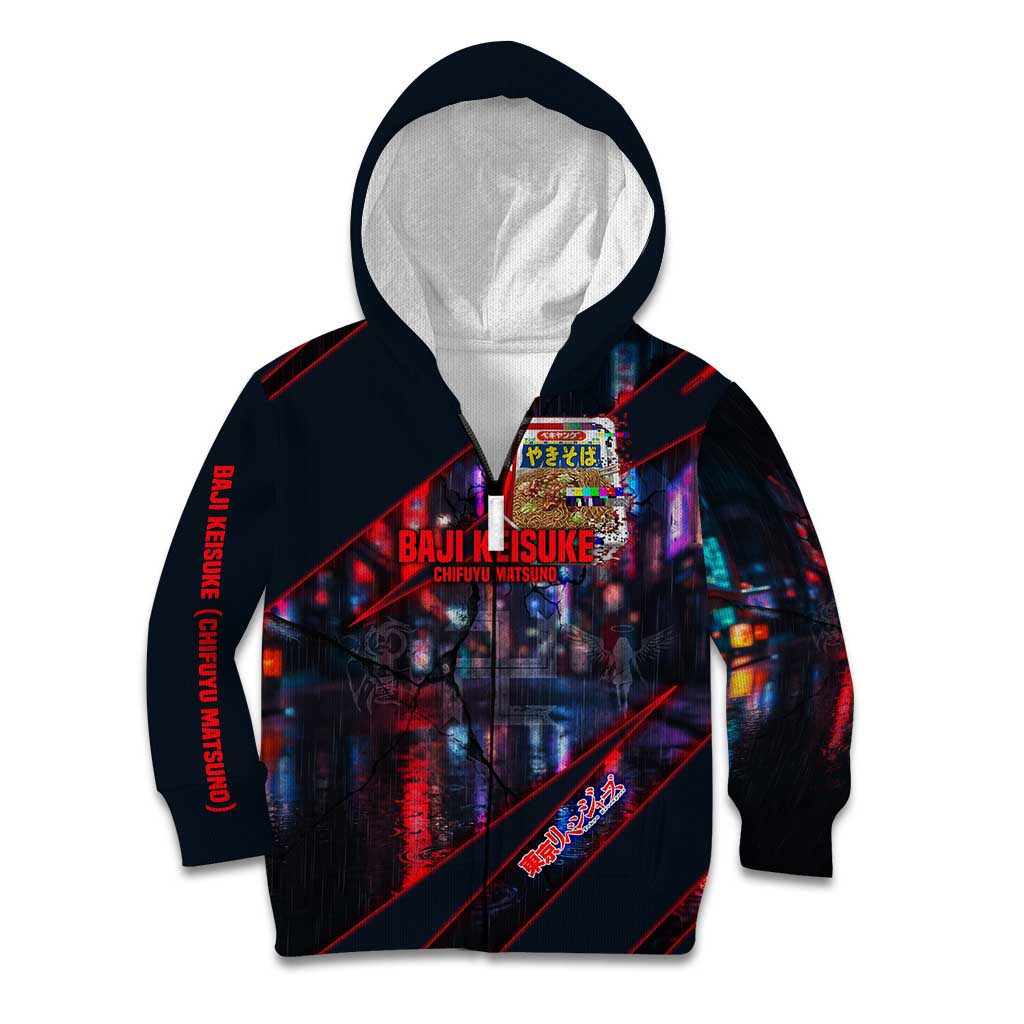 Baji Keisuke Chifuyu Matsuno Kid Hoodie Dark Neon Street Fight Art Style