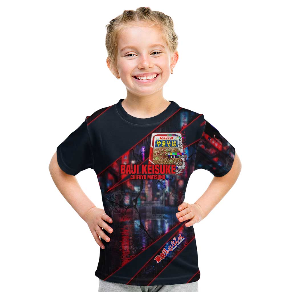Baji Keisuke Chifuyu Matsuno Kid T Shirt Dark Neon Street Fight Art Style