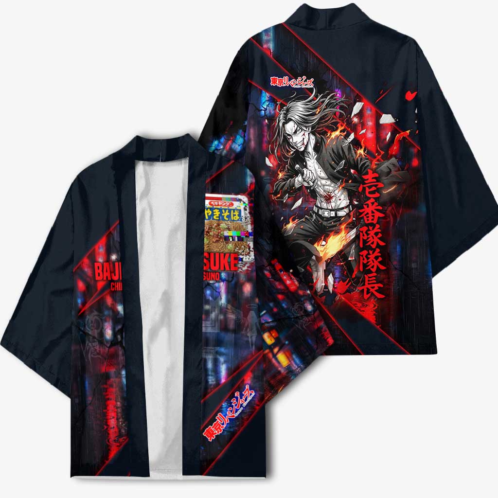 Baji Keisuke Chifuyu Matsuno Kimono Dark Neon Street Fight Art Style