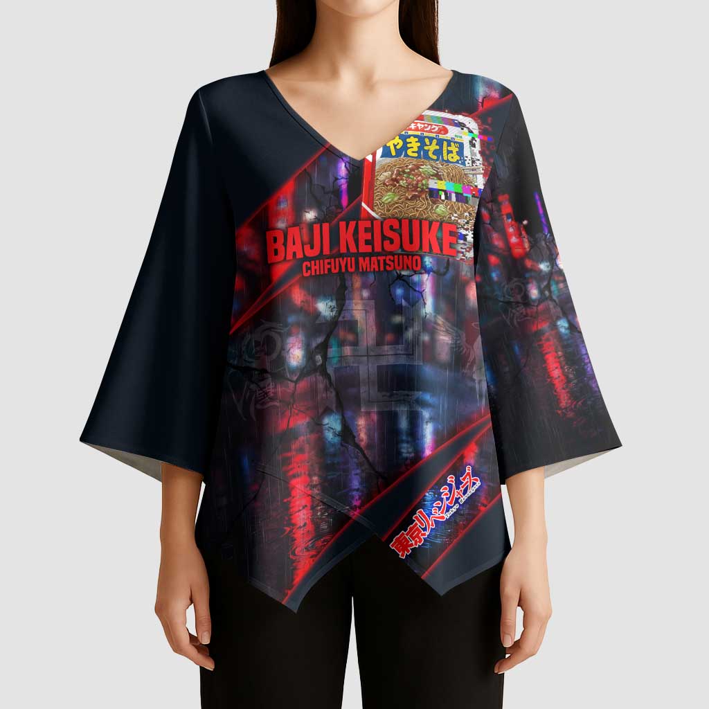 Baji Keisuke Chifuyu Matsuno Kimono Sleeve Blouse Dark Neon Street Fight Art Style