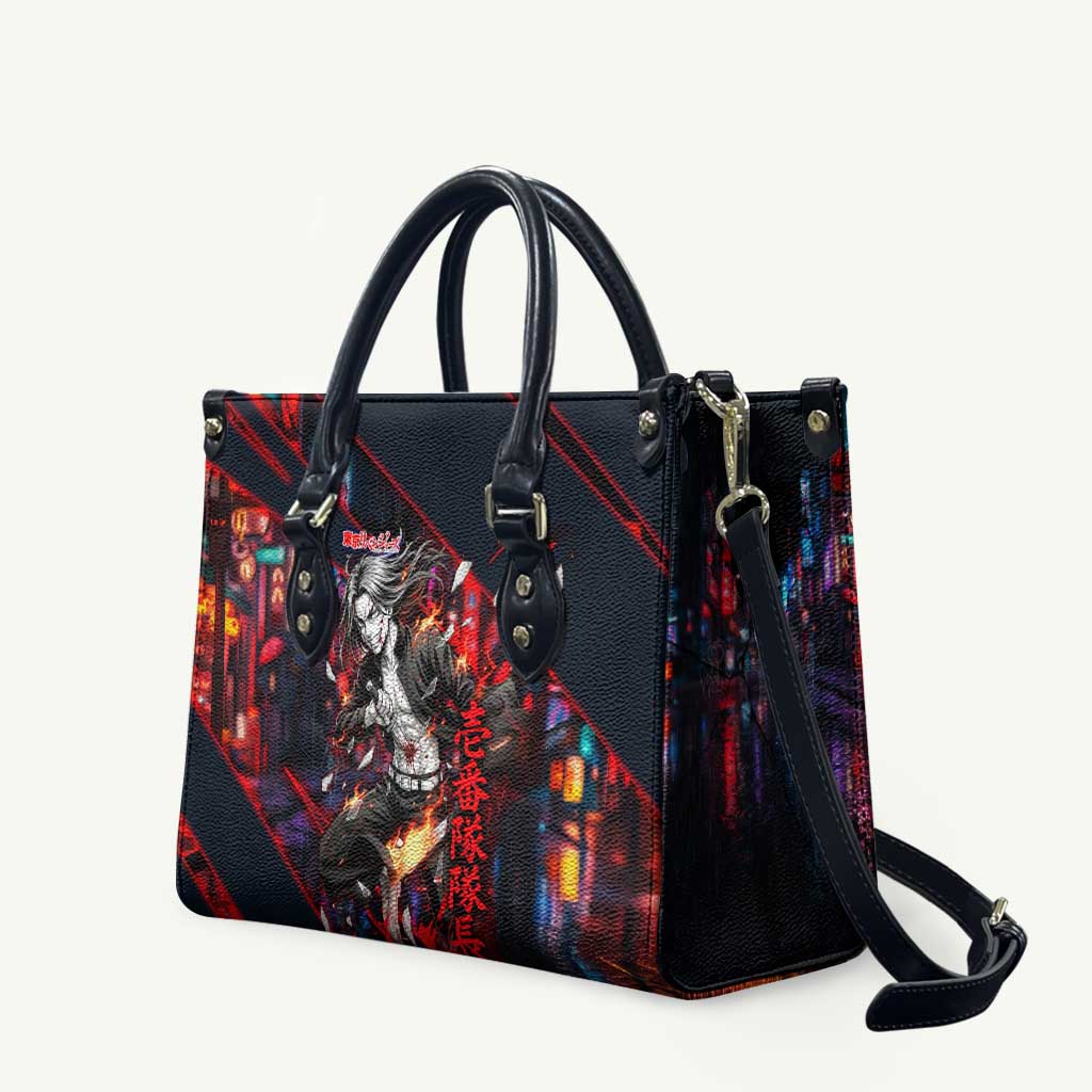 Baji Keisuke Chifuyu Matsuno Leather Bag Dark Neon Street Fight Art Style