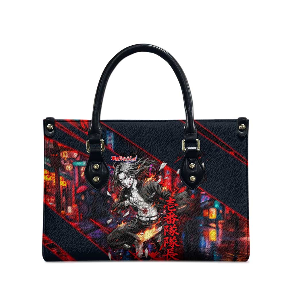 Baji Keisuke Chifuyu Matsuno Leather Bag Dark Neon Street Fight Art Style